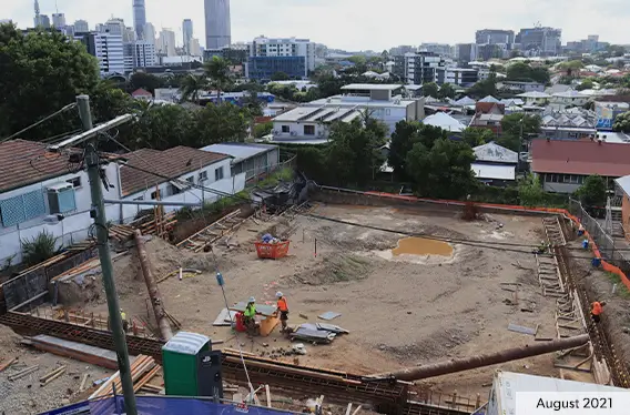 Timelapse camera monitoring multistorey building construction